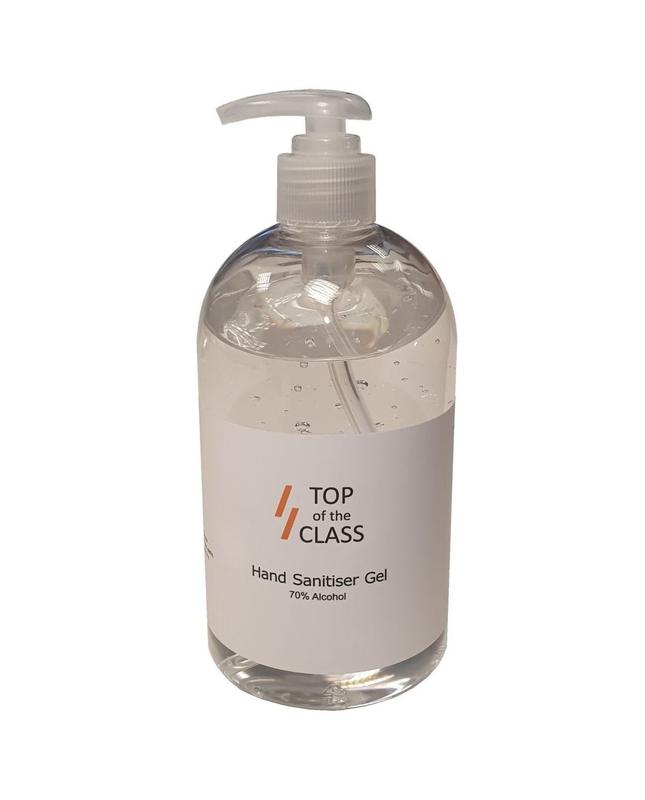 Top Of The Class Hand Sanitiser Pump Top Bottle 500ml (Pack 15)