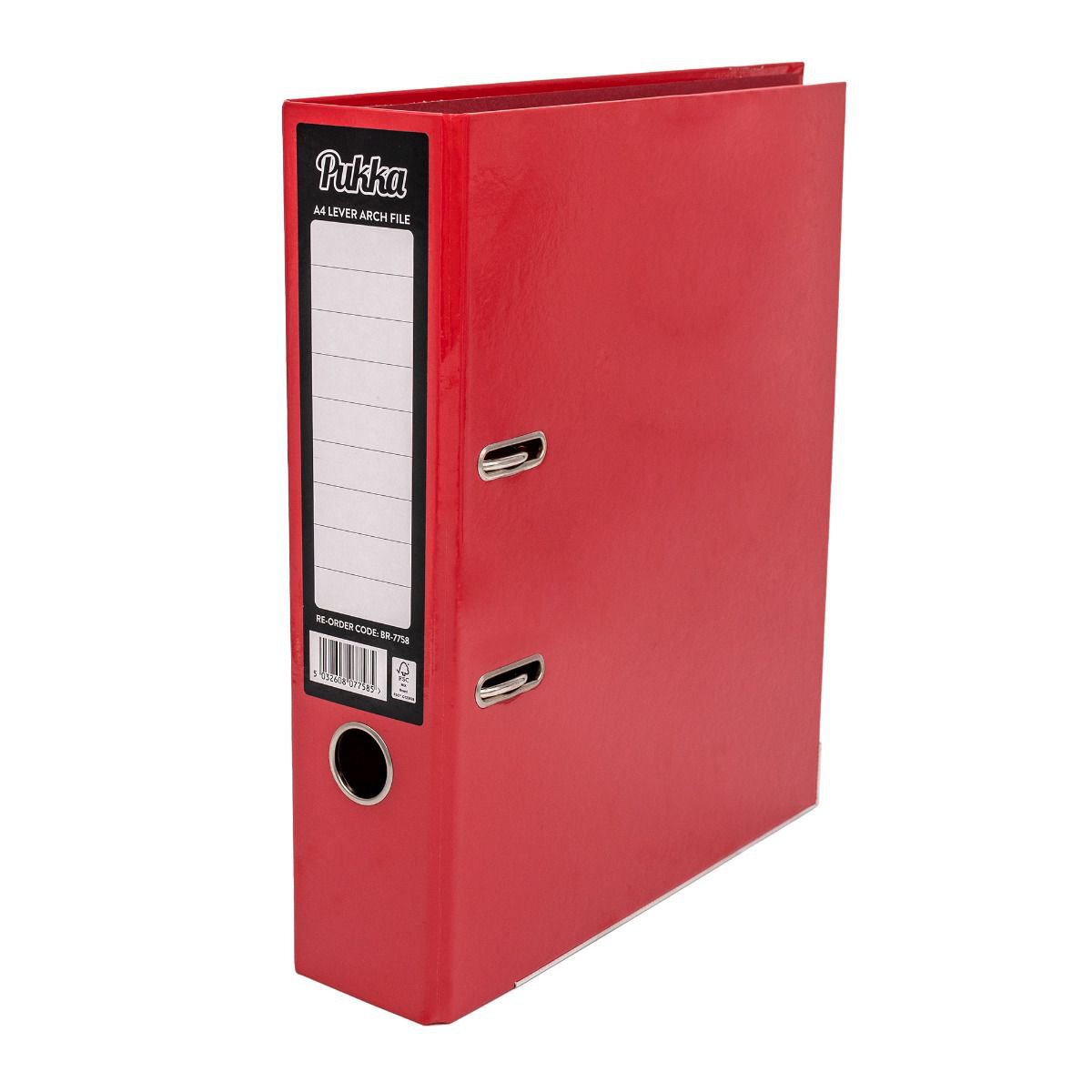 Pukka Brights Lever Arch File Laminated Paper on Board A4 70mm Spine Width Red (Pack 10)