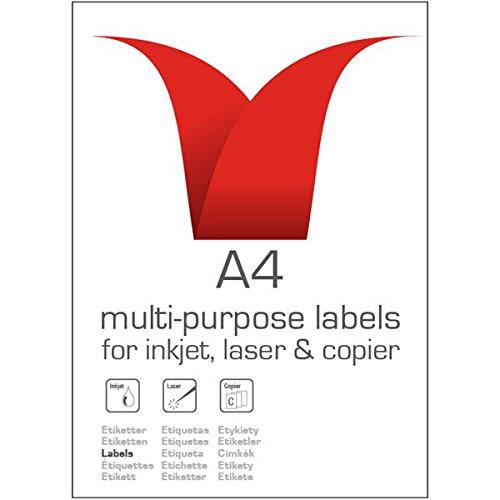 Valuex Multipurpose Label 105X58mm 10 Per A4 Sheet White Pack 100 Labels
