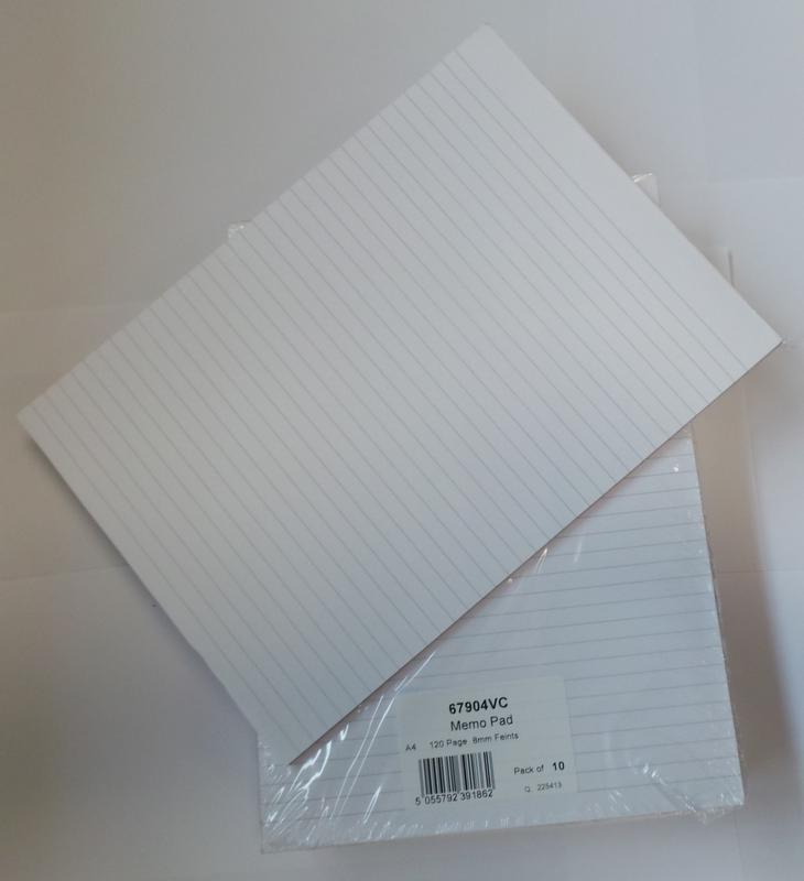 Memo Pads ValueX A4 Memo Pad Ruled 120 Pages White (Pack 10)