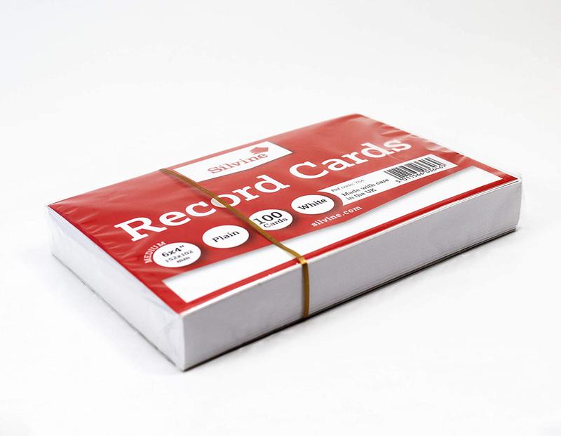 ValueX Record Cards Plain 152x102mm White (Pack100)