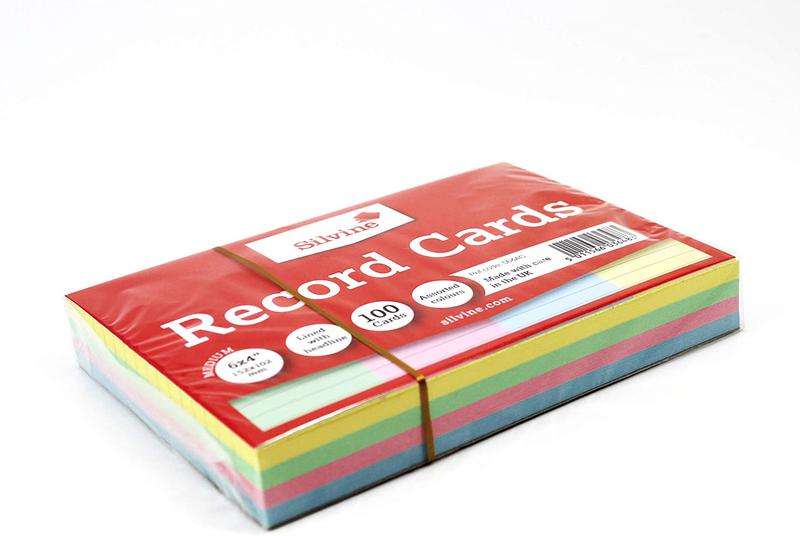 ValueX Record Cards Ruled 152x102mm Assorted Colours (Pack 100)