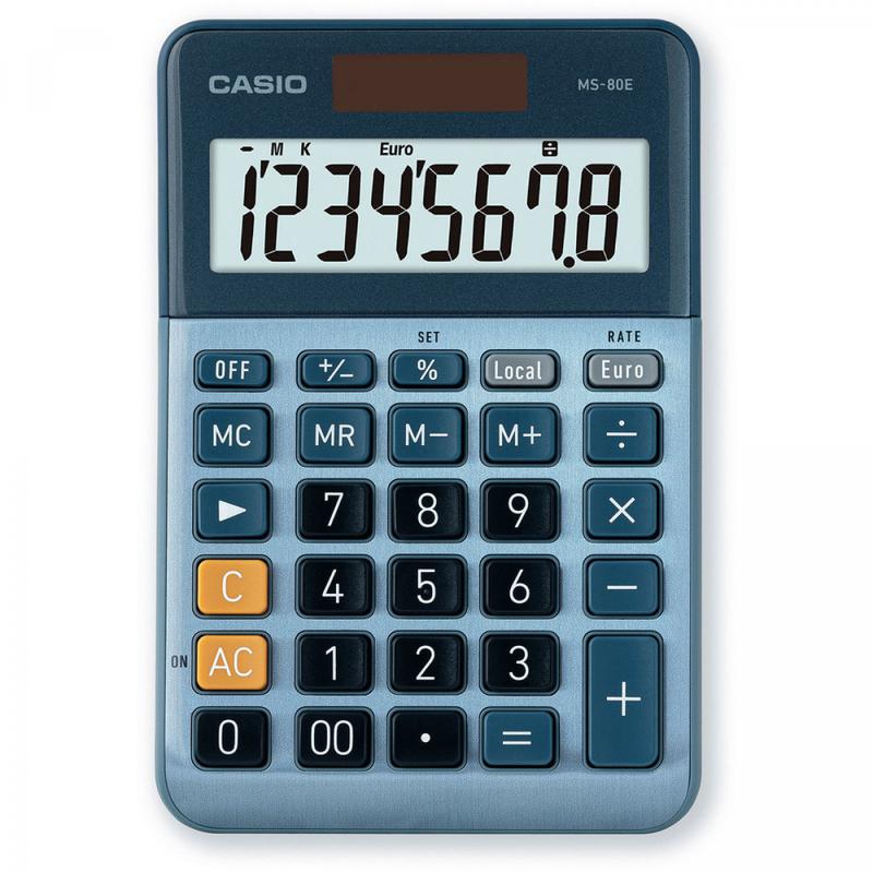 Casio MS-80E 8 Digit Desktop Calculator Silver