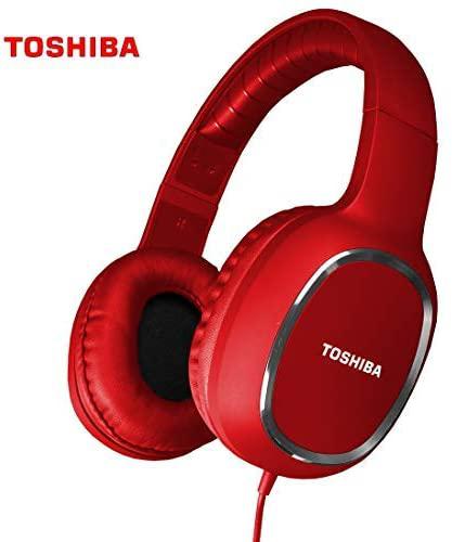 Toshiba Wired Sports Headphones Red