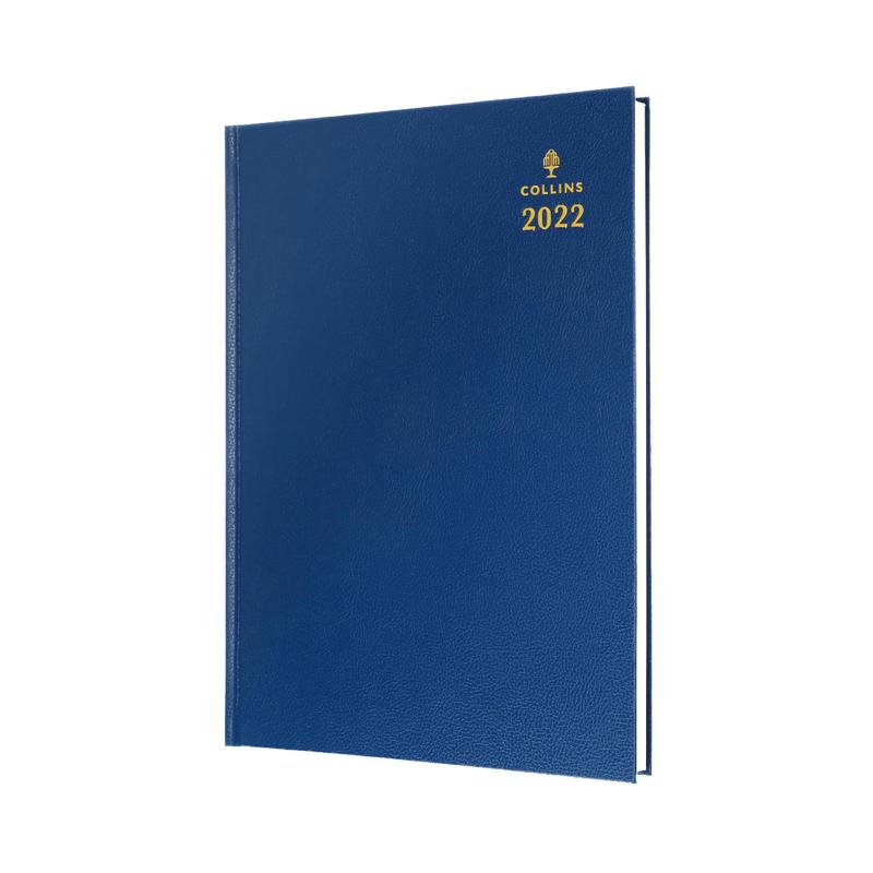 Diaries Collins Standard Desk 35 A5 Week To View 2022 Diary Blue 35.60-22