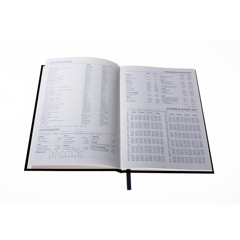 Collins Standard Desk 35 A5 Week To View 2022 Diary Blue 35.60-22