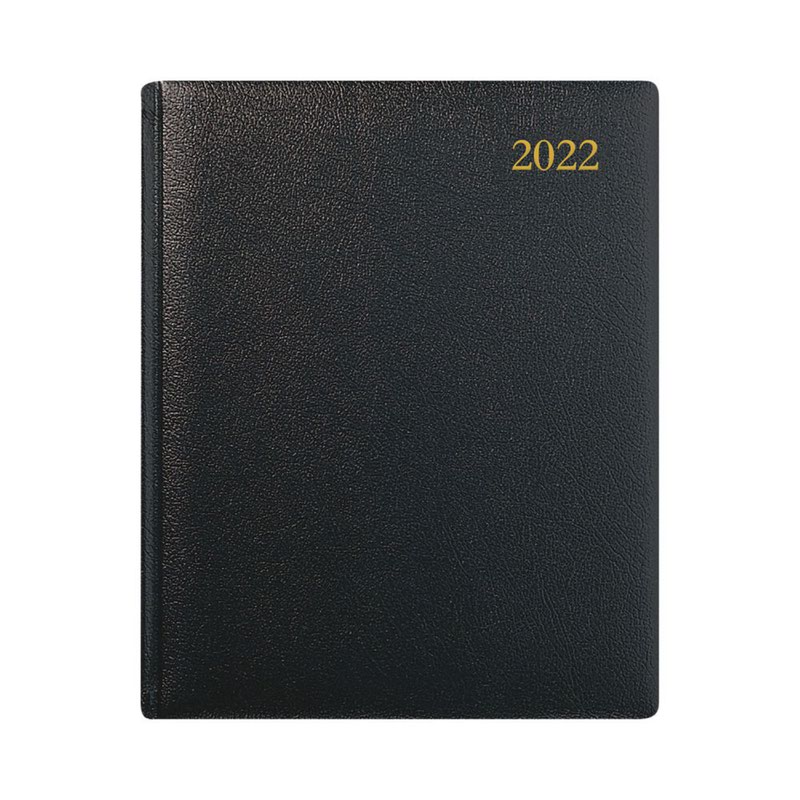 Diaries Collins QB7 Leather Week To View Appointments 2022 Diary Black QB7-22