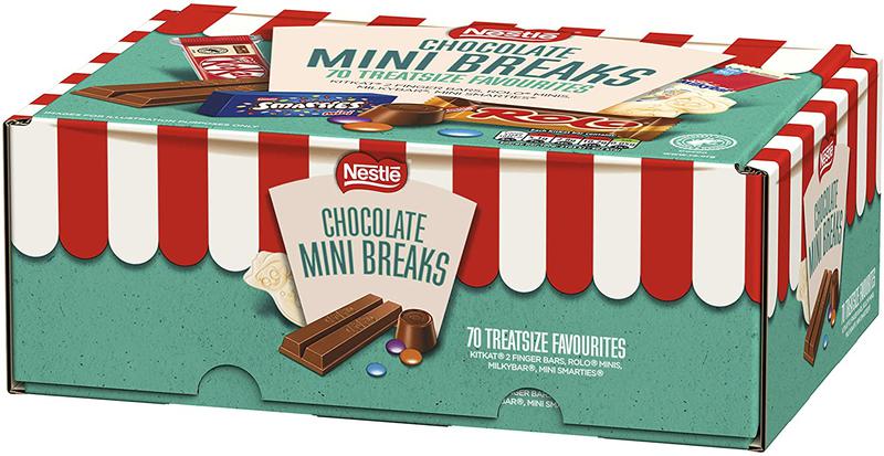 Nestle Mini Breaks Assorted Chocolate Bars (Pack 70)