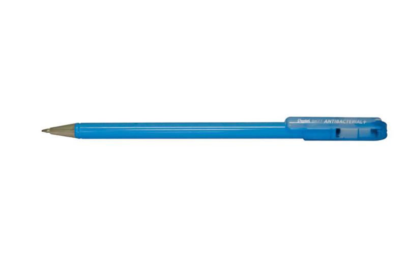 Pentel Superb Ball Antibacterial Ballpoint Pen 0.7mm Tip 0.25mm Line Blue (Pack 12) BK77
