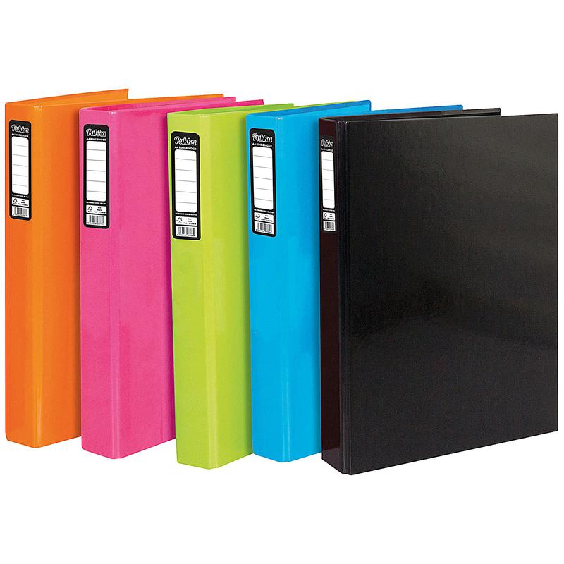 Pukka Brights Ring Binder Laminated Paper on Board 2 O-Ring A4 25mm Rings Assorted (Pack 10)