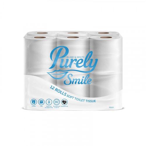 Purely Smile 3ply FSC Certified Toilet Roll Pack of 12 +Free Office Protection Kit PS1125+PP9410