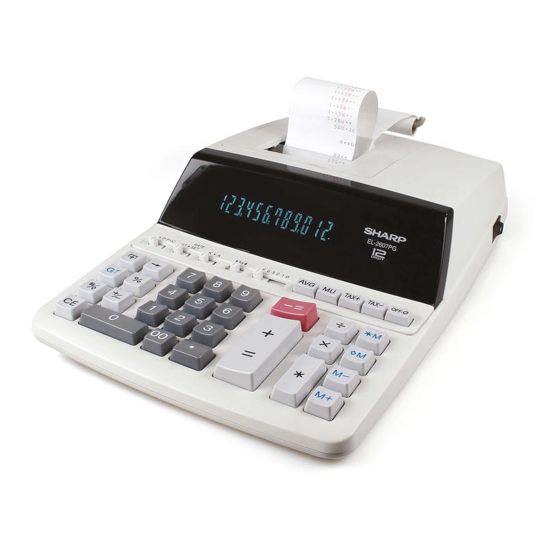 Sharp Printing Calculator 12 Digits SH-EL2607PGGYSE