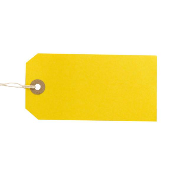 ValueX Reinforced Coloured Strung Tag 120x60mm Yellow (Pack 1000) T257824