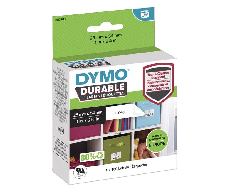 Dymo LabelWriter Label Durable 25mm x 54mm White Poly (Pack 160) 2112283