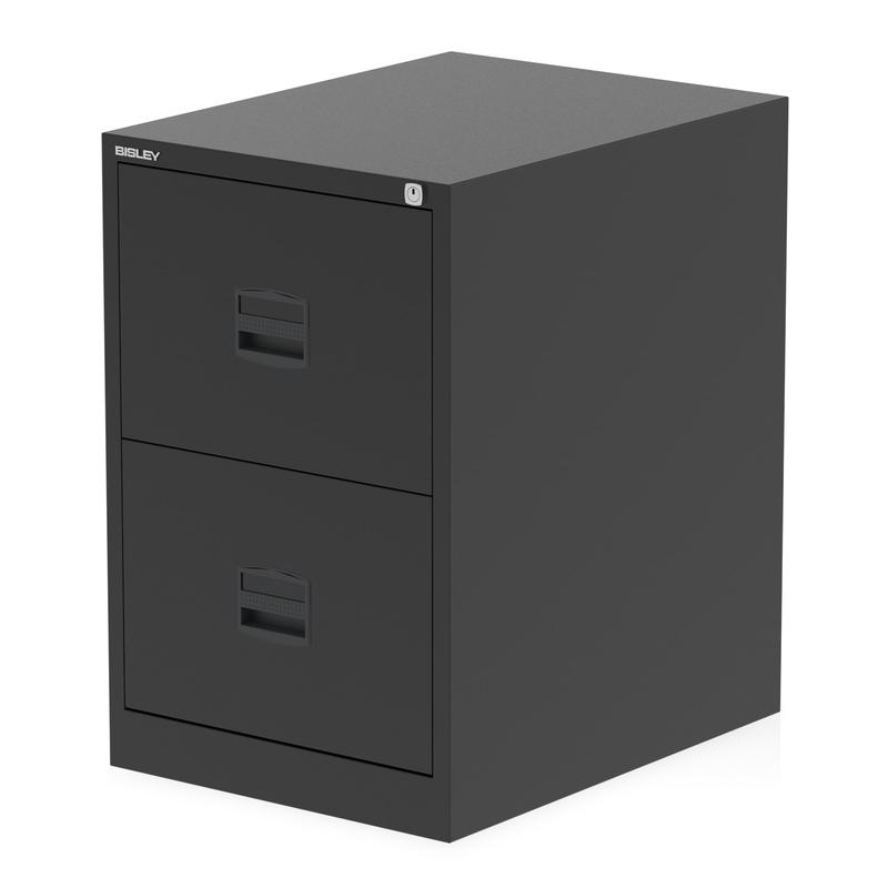 Qube By Bisley 2 Drawer Filing Cabinet Black BS0003