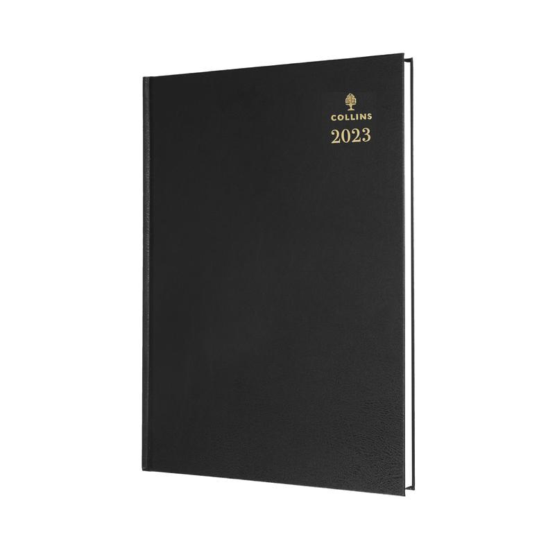Collins Early Edition A4 Day To Page 2023 Diary Black 44E.99-23