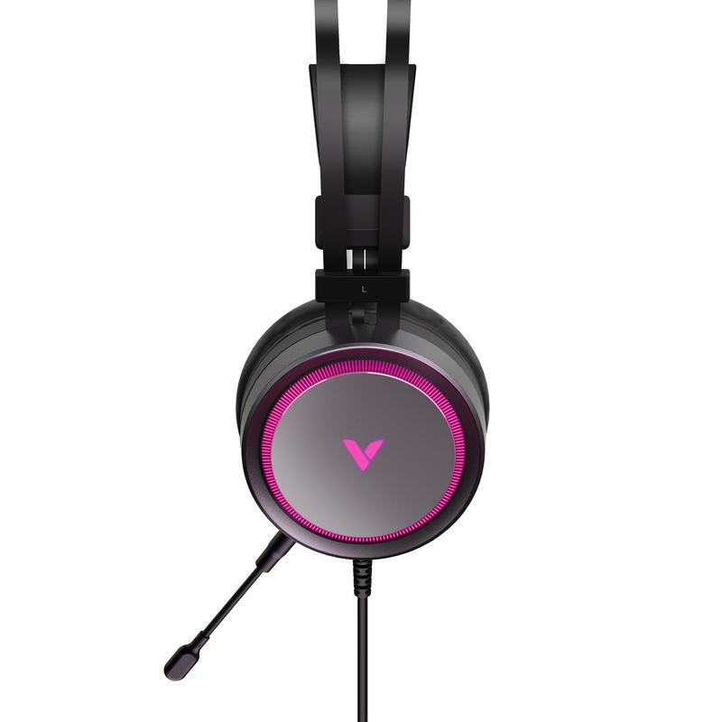 Rapoo VH530 Virtual 7.1 Channel Wired Gaming Headset Noise Isolation Function Noise Cancelling Microphone Blue and RGB LED Backlight