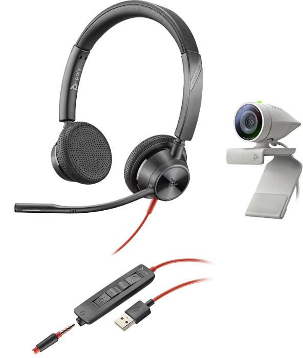 Poly Studio P5 Video Conferencing System with Blackwire 3325 USB A Worldwide Headset