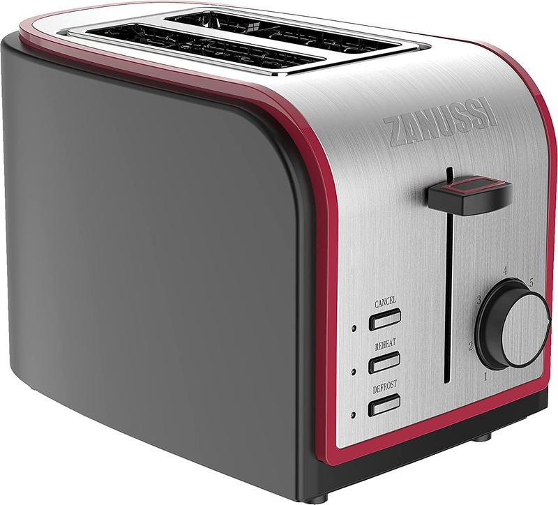 Zanussi ZST6579RD Stainless Steel 2 Slice Toaster 800W Red