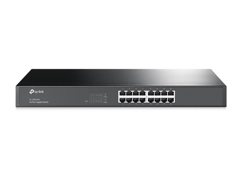 Tp-Link TL-SG1016 Network Switch Unmanaged Gigabit Ethernet 10/100/1000 1U Black