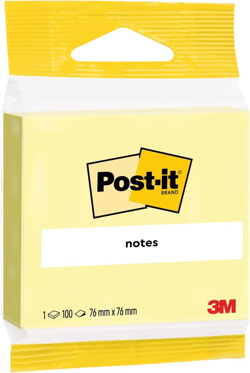 POST-IT NOTES, CANARY YELLOW, 76 MM X 76