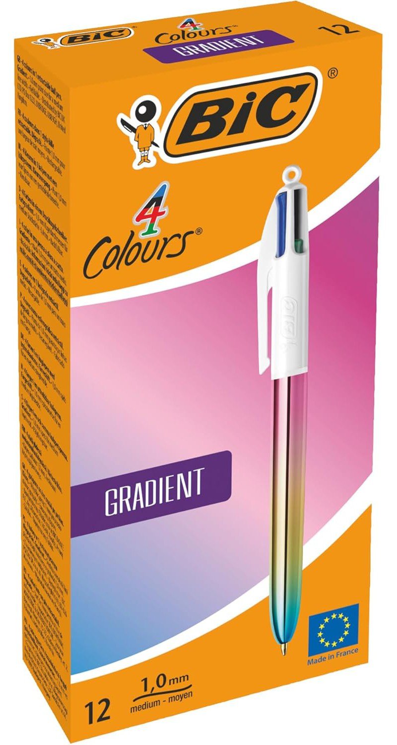 BIC PACK OF 12 ASSORTED COLOUR MULTICOLO