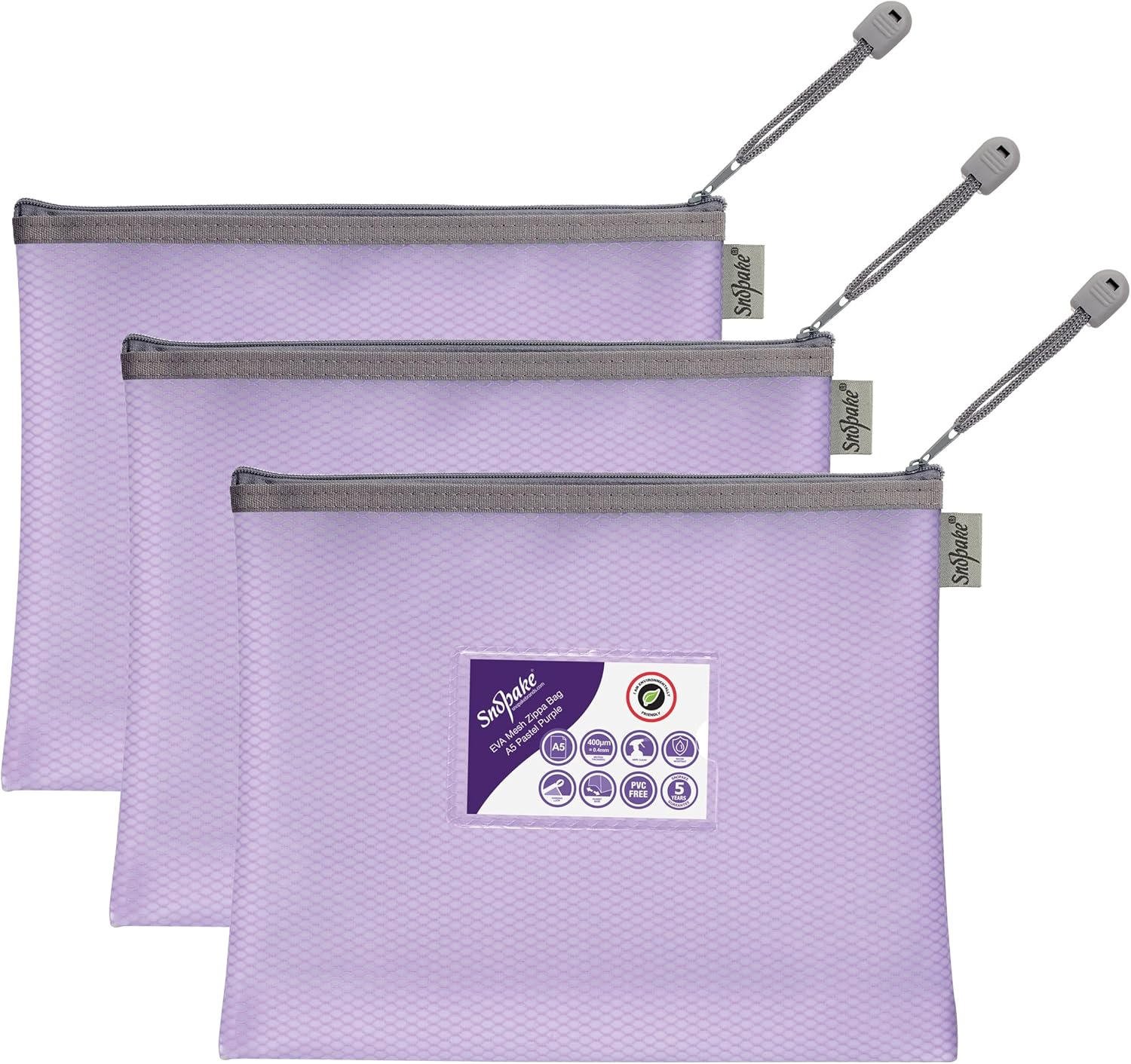 EVA PASTEL MESH HC A5 ZIPPA BAG - PURPLE