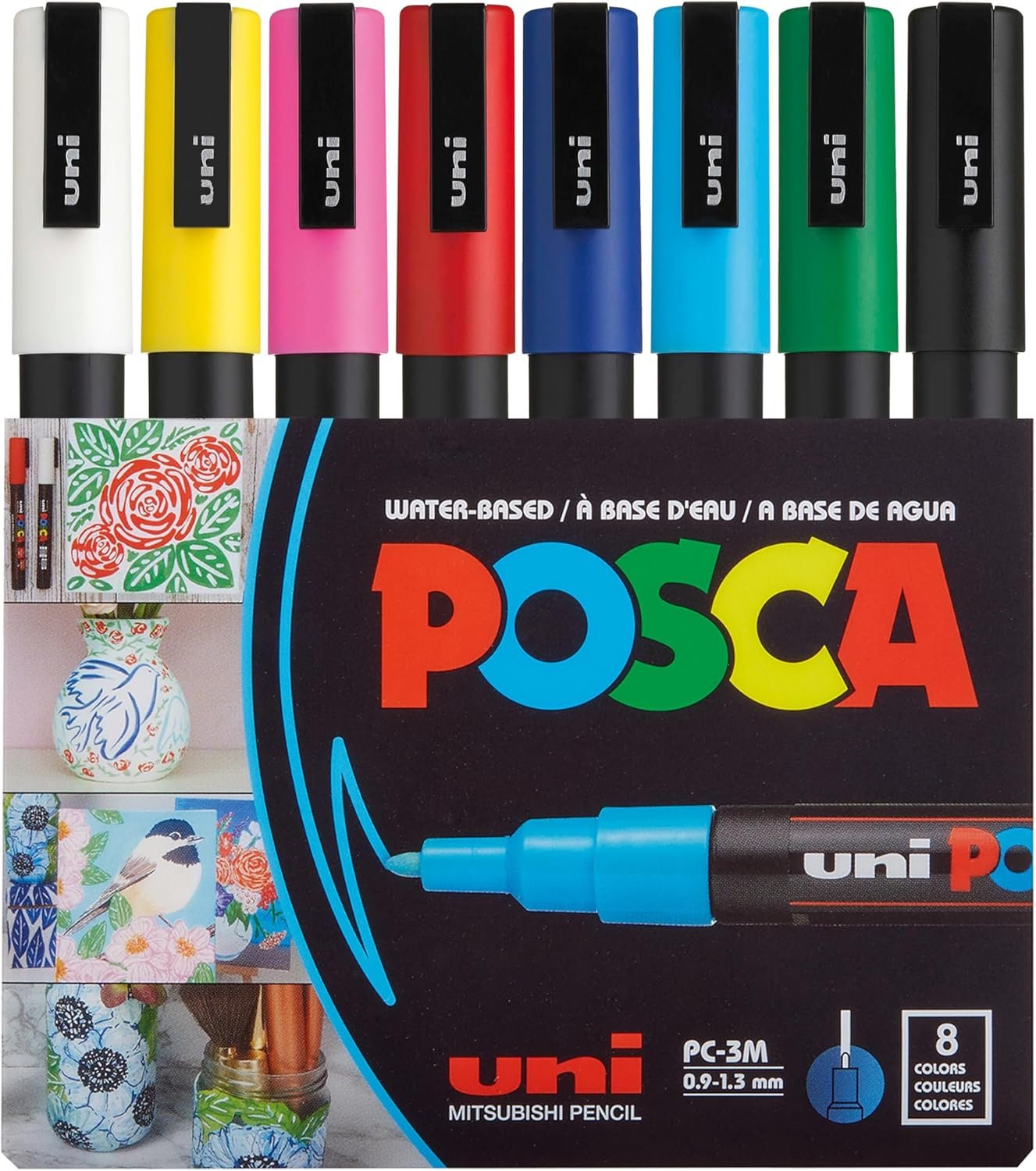 UNI-BALL POSCA PC-3M PAINT MKR MED ASSOR
