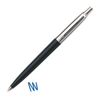 Parker Jotter Ballpoint Pen Black/Chrome Barrel Blue Ink