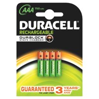 AAA Duracell Plus Power AAA Rechargeable Batteries (Pack 4)