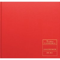 Accounts Binders & Refills Collins Cathedral Analysis Book Casebound 297x315mm 14 Cash Column 96 Pages Red 150/141