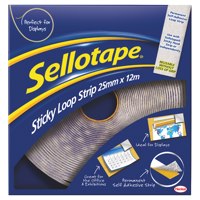 Sellotape Sticky Loops 25mmx12m Strip WT