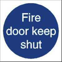 Stewart Superior Fire Door Keep Shut Sign 100x100mm