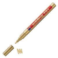 Permanent Markers Edding 751 Paint Marker Bullet Tip 1-2mm Line Gold (Pack 10)