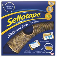 Sellotape Sticky Hook Spots 22mm Yellow 1445185 (125 Spots)