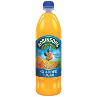 Cold Drinks Robinsons No Added Sugar Orange Squash 1 Litre (Pack 12) 402012