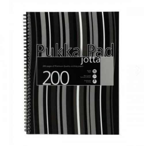 Pukka Pad Jotta A4 Wirebound Polypropylene Cover Notebook Ruled 200 Pages Black Stripe (Pack 3) - JP018(5)