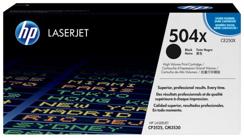 HP+504X+Black+High+Yield+Toner+10.5K+pages+for+HP+Color+LaserJet+CM3530%2FCP3525+-+CE250X