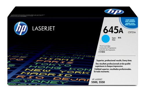 HP+645A+Cyan+Standard+Capacity+Toner+Cartridge+12K+pages+for+HP+Color+LaserJet+5500%2F5550+-+C9731A