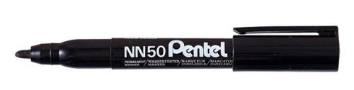 Pentel NN50 Permanent Marker Bullet Tip 1.5mm Line Black (Pack 12) - NN50-A