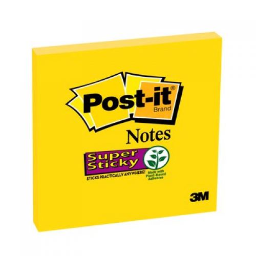 Post-it+Super+Sticky+Notes+76x76mm+90+Sheets+Ultra+Yellow+%28Pack+6%29+654-S6+-+7100174970