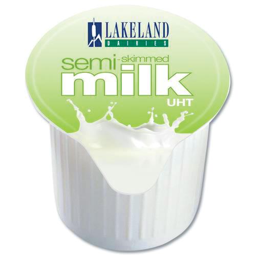 Lakeland UHT Half Fat Milk Pots 12ml PK120