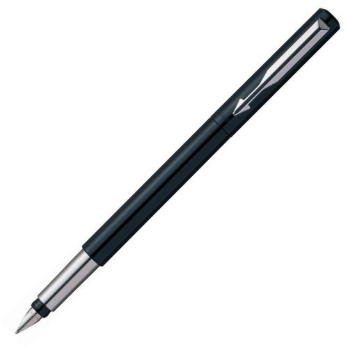 Fountain Pens Parker Vector Fountain Pen Black/Stainless Steel Barrel Blue Ink