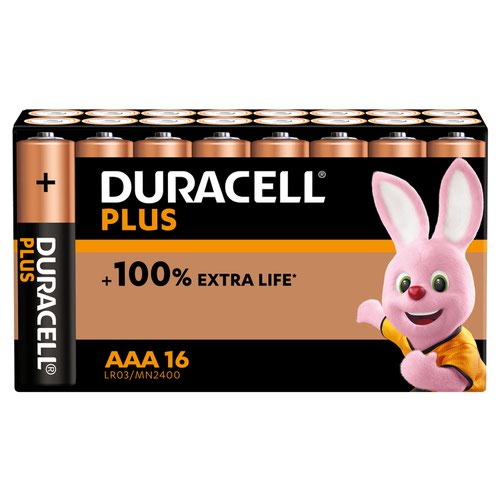 Duracell+Plus+AAA+Alkaline+Battery+%28Pack+16%29+MN2400B16PLUS