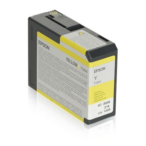 Epson+T5804+Yellow+Ink+Cartridge+80ml+-+C13T580400