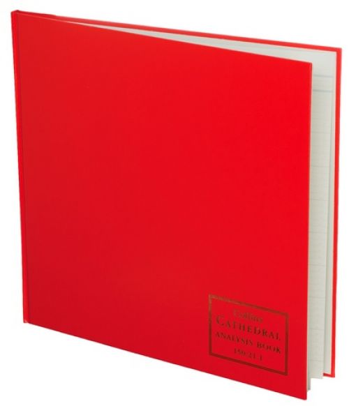 Accounts Binders & Refills Collins Cathedral Analysis Book Casebound 297x315mm 21 Cash Column 96 Pages Red 150/21.1