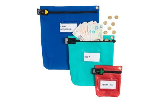 Versapak Secure Cash Bag Small 178x152x50mm Blue