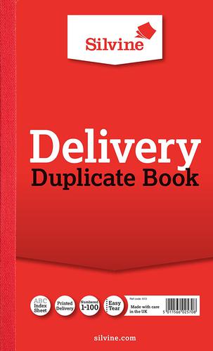 Duplicate Silvine 210x127mm Duplicate Delivery Book Carbon Ruled 1-100 Taped Cloth Binding 100 Sets (Pack 6)
