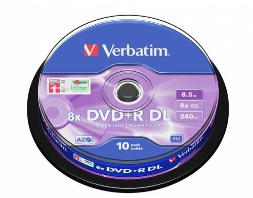 Verbatim DVD+R DB Layer 8.5GB 10 pack - 43666