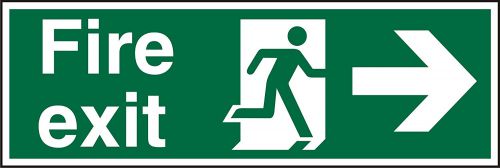 Fire Stewart Superior Fire Exit Right Sign 450x150mm